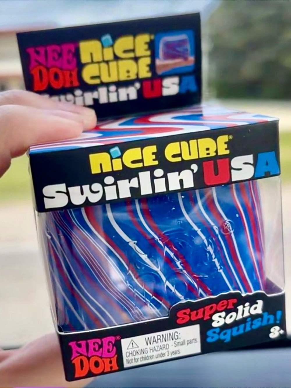 NWT Schylling NeeDoh Swirlin’ USA Nice Cube